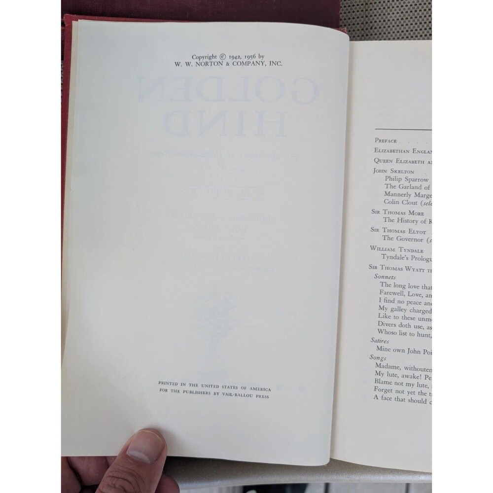 The Golden Hind Revised 1956 Roy Lamson Hallett Smith W.W. Norton - Picture 2 of 10